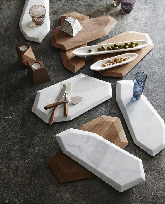 Wide Marble Serving Tray