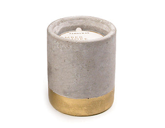 Mini Urban concrete candle - Amber & Smoke