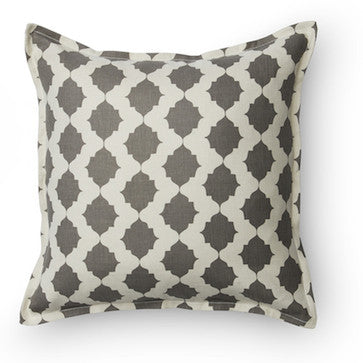 Grey tile pillow
