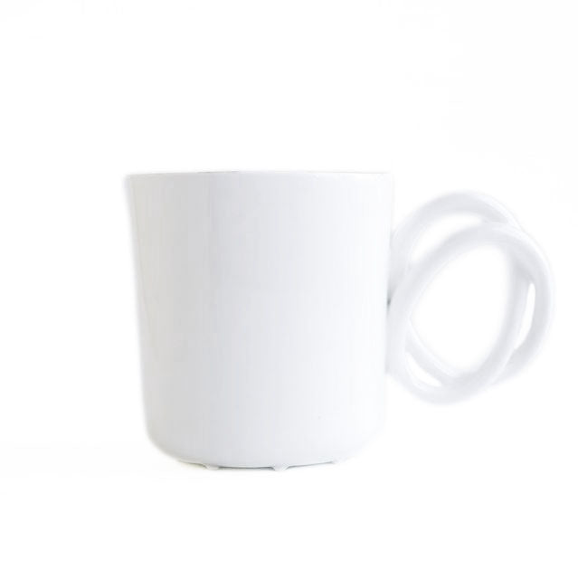 Twisted handle mug White