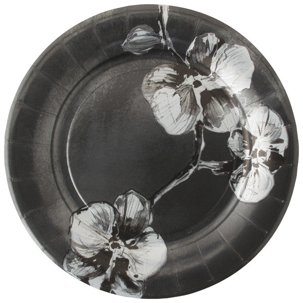 Black Orchid Fine Paper Dinner Plates
